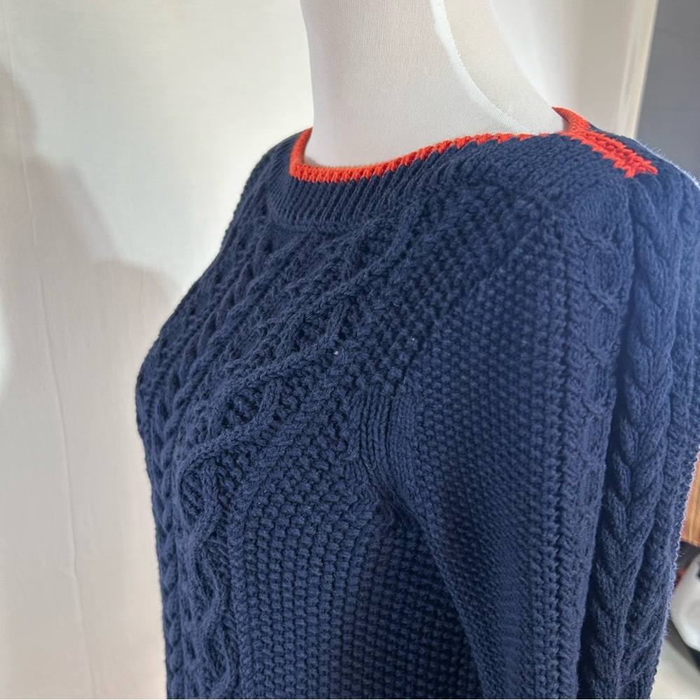 J. Crew Navy Cable Knit Sweater - Picture 10 of 16